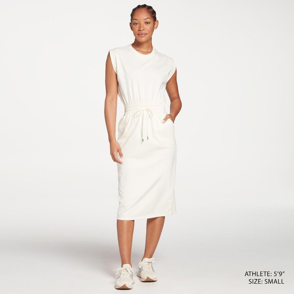 NWT CALIA Women's Extended Shoulder Midi Dress - Picture 2 of 4